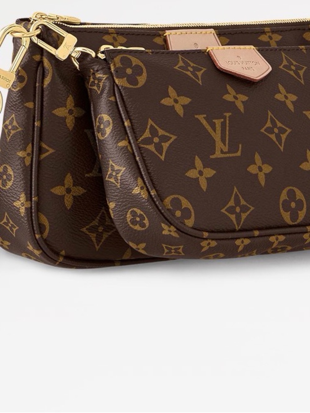 Louis Vuitton Monogram Triple Pouch Crossbody — Brown with Gold Hardware - Picture 3 of 4